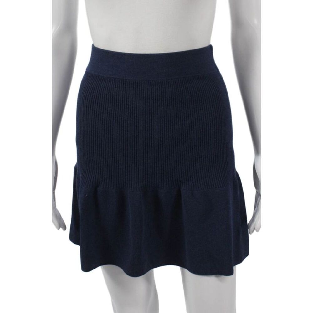 Sundays Womens Blue Flare Skirt Short Pull On Size S